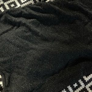 Sparkling black strapless top